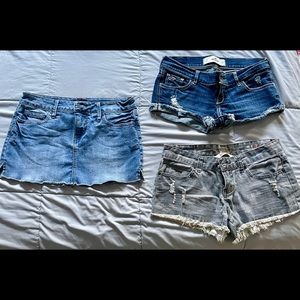 Hollister,Billabong Jean Shorts,F21 MiniSkirt